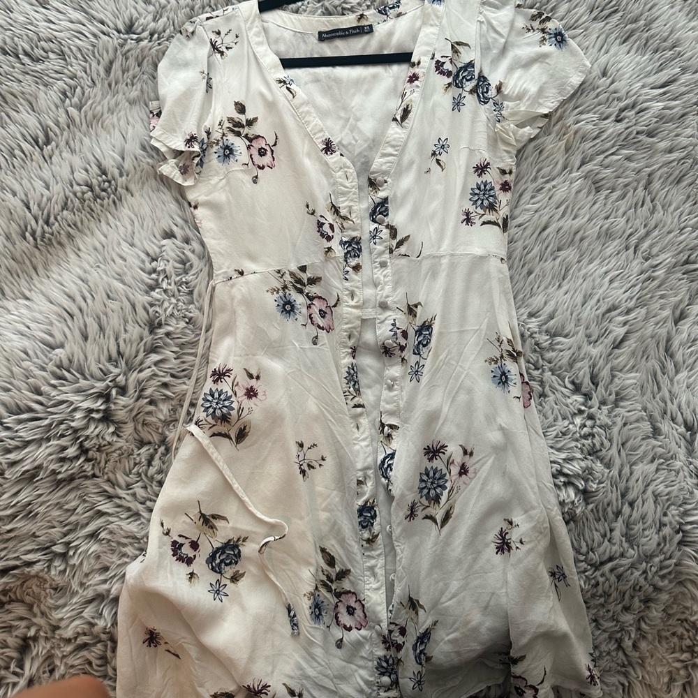 Floral White Romper